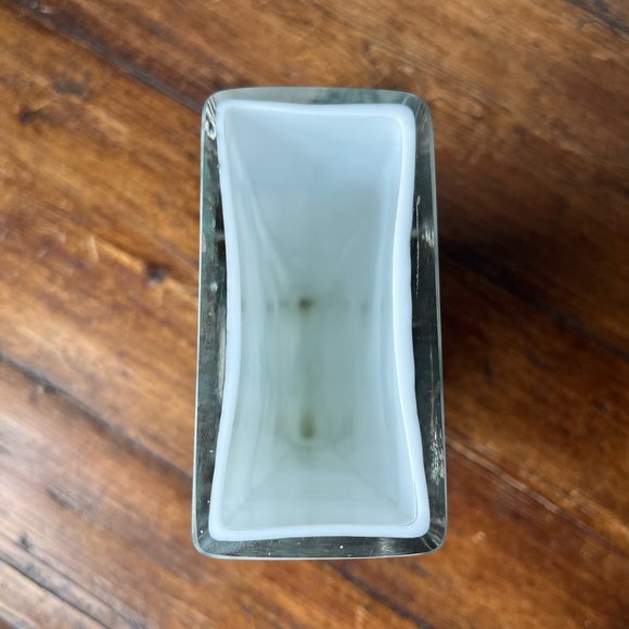 Vintage German Spiegelau Marbled design Rectangular Tall and Slim Vase 8” height - Picture 6 of 7